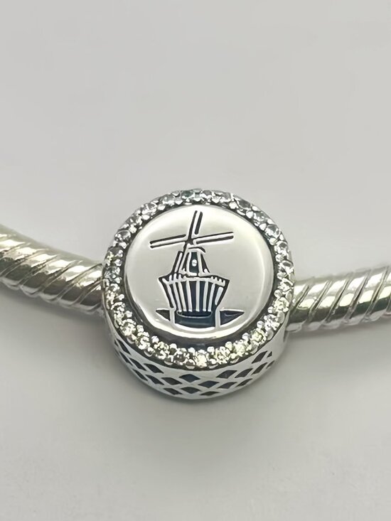 Pandora Jewelry - Pandora Holland Windmill Dangle Charm Travel Pendant, S925 Sterling Silver